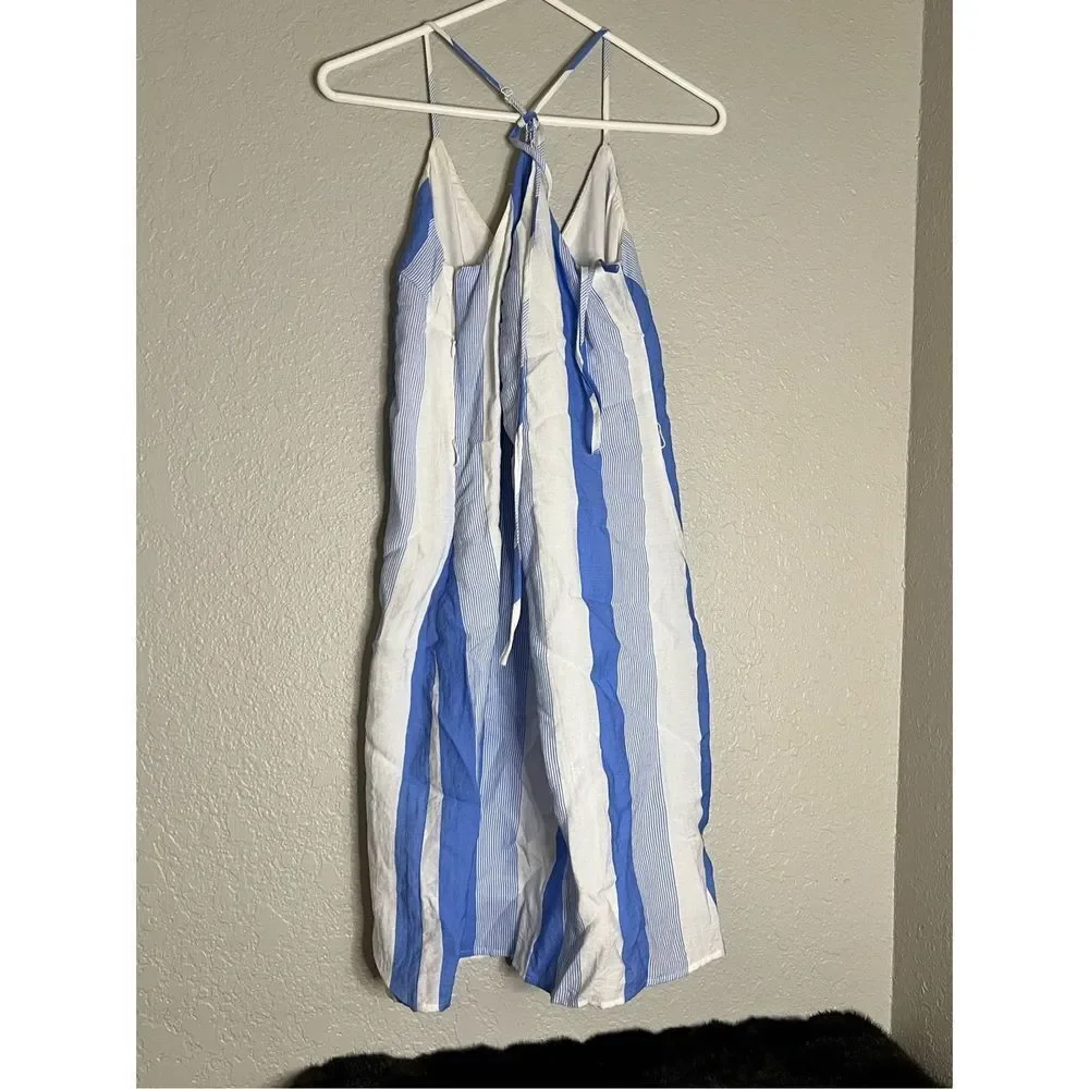 Lulu's Blue and white Sundress with Tie Size M - Picture 4 of 5